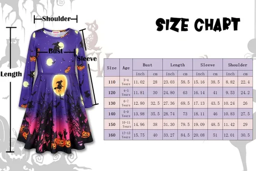 Vista 6 de JESKIDS Vestido de manga larga para niñas pequeñas, teñido anudado, unicornio, flamenco, vestido de fiesta con bolsillos