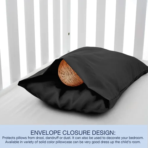 Vista 2 de EXQ Home - Fundas de almohada para niños pequeños 13x18, juego de 2 fundas de almohada de viaje, funda de almohada pequeña para almohada de bebé