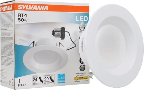 Vista 22 de Sylvania - Kit de luz empotrable de 5 pulgadas/6 pulgadas con tecnología LightSHIELD, LED germicida, 9 W = 65 W, 700 lúmenes, 5 CCT selección