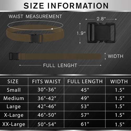 Vista 7 de TECEUM Tactical Belt – Heavy-Duty & Quick Release – Military, Work, Rigger, Duty & Utility Belt for Men