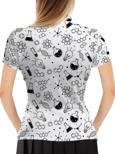 Vista 4 de Polomore Womens Golf Shirt Teacher Outfits for Women Teacher Shirts Teacher Gifts Teacher Polo Science Teaching Lovers Gifts