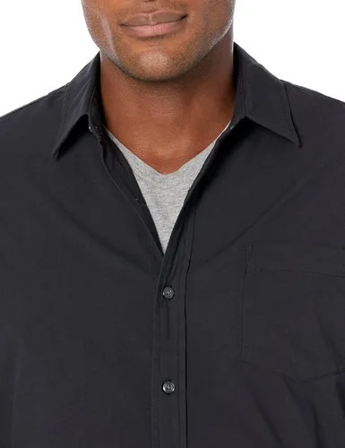 Vista 4 de Tienda Essentials - Camisa entallada para hombre de popelina con manga larga