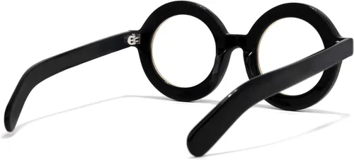 Vista 8 de Zeelool Gafas retro gruesas redondas con bloqueo de luz azul para mujeres y hombres Calhoun ZOA01776