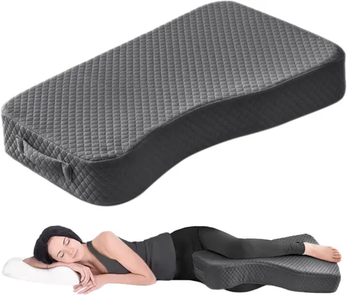 Vista 9 de Almohada refrescante de piernas para personas que duermen de lado, almohada de rodilla de tela 100% refrescante para dormir de lado, almohada