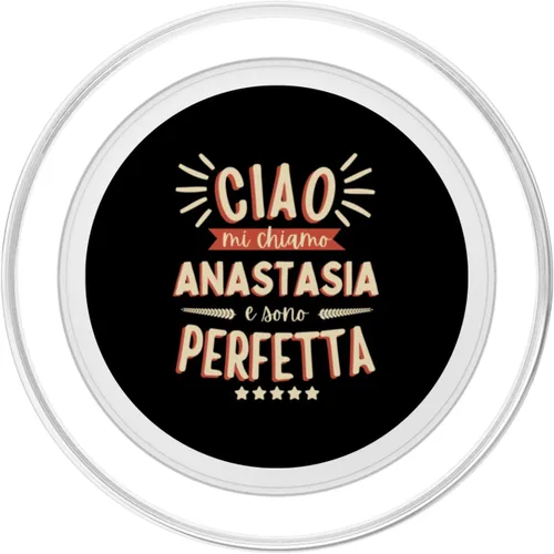 Vista 2 de Anastasia Idea Regalo Personalizzata Amica Nome Divertente PopSockets MagSafe PopGrip for iPhone