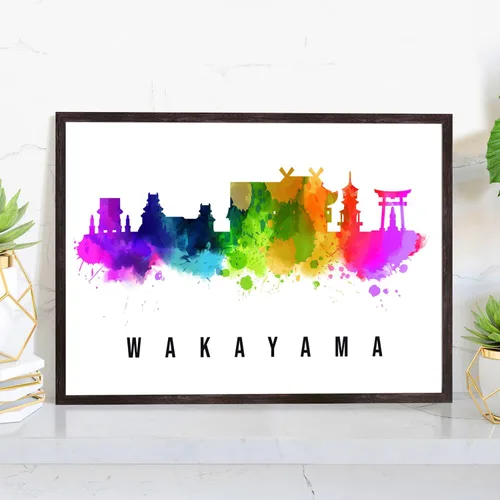 Vista 31 de Pera Print Póster de Japón, póster de Japón-Aomori, ilustración de Japón Skyline City, póster de horizonte moderno, impresión de paisaje urbano