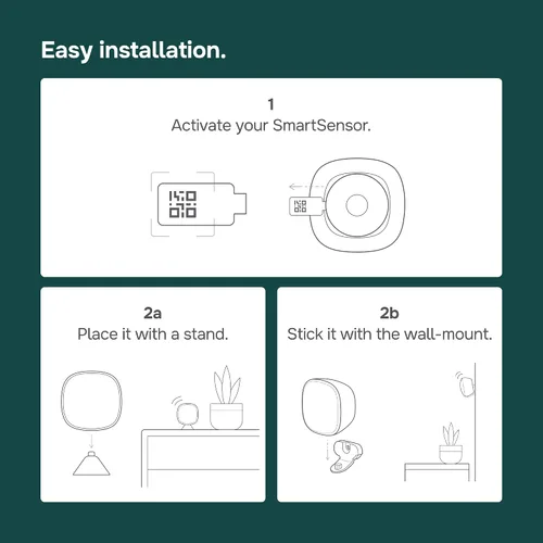 Vista 3 de ecobee SmartSensor - Paquete de 2 sensores de temperatura y ocupación