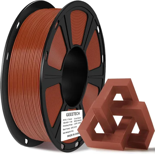 Vista 52 de Geeetech - Filamento PLA de 0.07 pulgadas, filamento de seda de bicolor, consumo dicromático de coextrusión brillante, 2.2 libras, 1 carrete