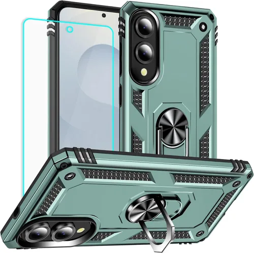 Vista 13 de Funda para Samsung Galaxy S25 Edge: Galaxy S25 Edge con protector de pantalla - Fundas protectoras de grado militar con soporte de anillo de dedo