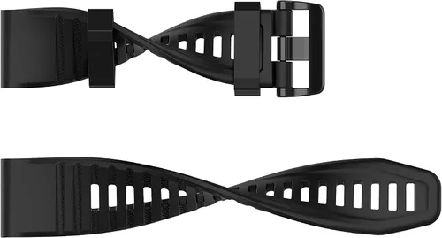 Vista 7 de Correa de reloj compatible con Garmin Approach S62/S60, Fenix 5/Fenix 6, Forerunner 935/Forerunner 945, correa de goma suave, ajuste rápido