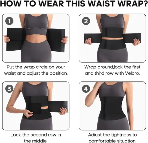 Vista 2 de SHAPERDIVA - Entrenador de cintura para mujer faja de control de abdomen, faja de corsé deportiva, faja de velcro para el cuerpo, moldeador