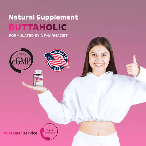 Vista 9 de BUTTAHOLIC - Píldoras de ampliación de glúteos femeninos. Mejora de glúteos. Consigue glúteos más grandes y curvos. Potenciador extremo de glúteos.