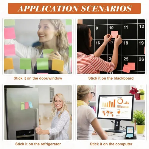 Vista 5 de Tenceur 10 piezas de regalos de agradecimiento a los empleados a granel, soporte de notas adhesivas de cuero sintético con tarjetas, accesorio