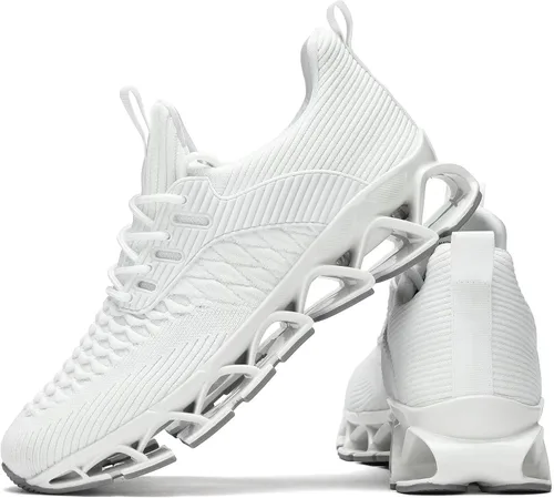 Vista 7 de Zapatos deportivos para hombre sin cordones para caminar y correr, tenis con diseño de hoja, informales, cómodos, antideslizantes, para el trabajo