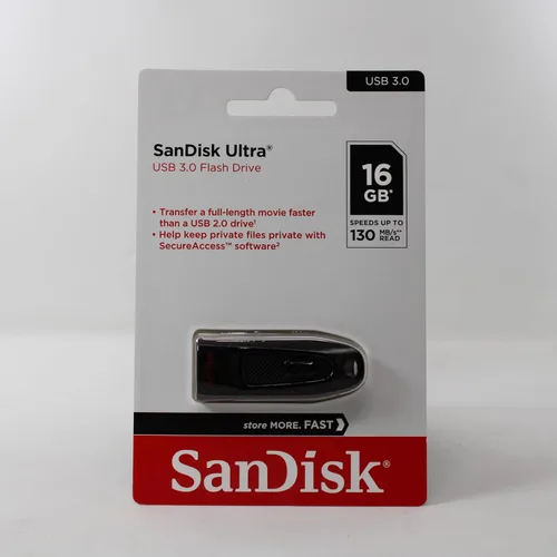 Vista 4 de Sandisk Ultra USB 3.0 Flash Drive (SDCZ48-016G-A46), negro; rojo