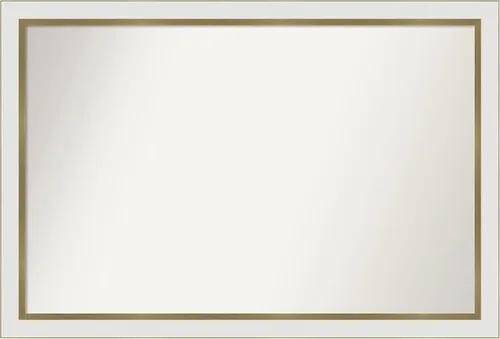Vista 109 de Amanti Art Espejo personalizado, espejo de baño estrecho Alexandria White Wash, espejo de pared o espejo de tocador de baño sobre el fregadero