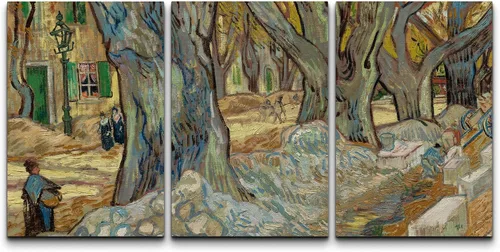 Vista 136 de wall26 Lienzo enmarcado para pared, juego de arte con flores de almendra de Vincent Van Gogh, naturaleza, ilustraciones de área silvestre, bellas