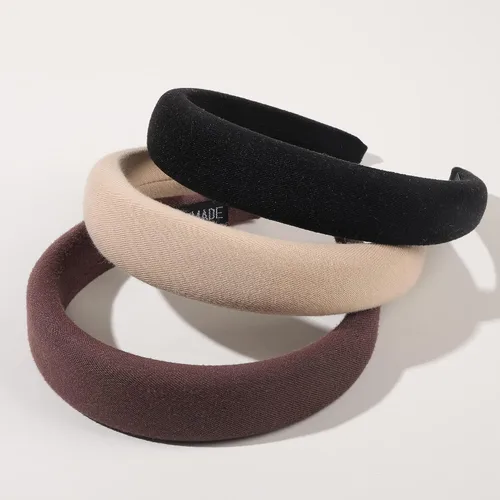 Vista 11 de Ivyu Diademas acolchadas para mujer, 3 piezas de diademas para mujer de moda, bandas para el cabello, diadema neutra hinchada 3Color básico