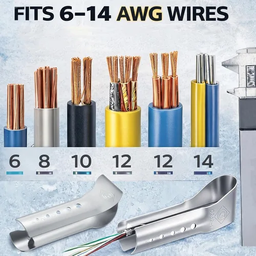 Vista 3 de Shimeyao 2 piezas de herramienta de desbrozadora de cables para cable de 10/2, 12/2, 14/2 Nm-b, pelacables de alambre de acero inoxidable de 4