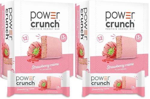 Vista 8 de Power Crunch Barras de oblea Protein Energy, crema de fresa, 1.4 onzas (12 unidades)
