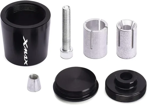 Vista 5 de Motorcycle Handle Bar End Weight Handlebar Grips Cap Anti Vibration Silder Plug for XMAX300 XMAX400 X-MAX 125 250 300 400 (Color : Black)