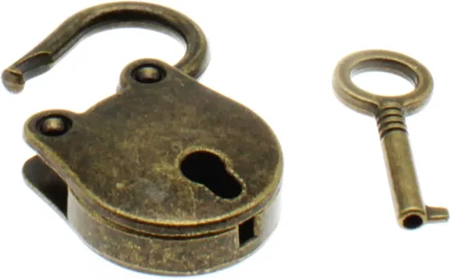 Vista 2 de 1PCS Vintage Mini Bear Candado Cerradura De Llave De Estilo Antiguo Pequeño Cerradura De Llave (Bronce)