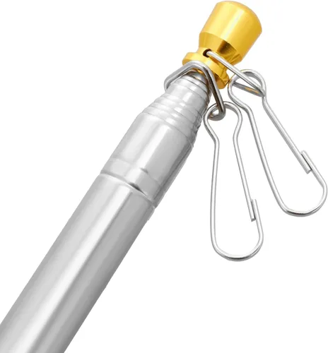 Vista 8 de Difuento 1 pieza Asta de Bandera para Guía Turístico Telescópica de Mano Astas de Bandera Portátiles con Clips para Guía Turístico Punto