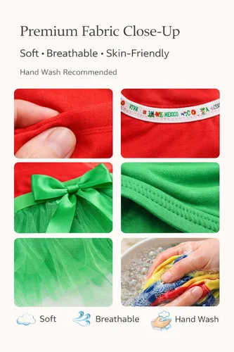 Vista 3 de Petitebella Vestido tutú verde con bandera de México para cachorros (XS, rojo)