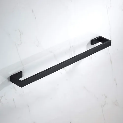 Vista 5 de JunSun Toallero de baño negro mate de 24 pulgadas, toallero de mano, toallero moderno para decoración del hogar, toallero, accesorios de baño