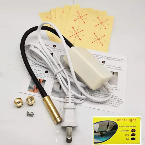 Vista 2 de Luz de acolchado 3 en 1 para máquina de coser con línea ajustable, punto de mira y cabezales de iluminación de puntos, accesorios para máquina