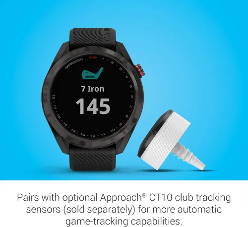 Vista 10 de Garmin Approach S42, reloj inteligente de golf con GPS, ligero con pantalla