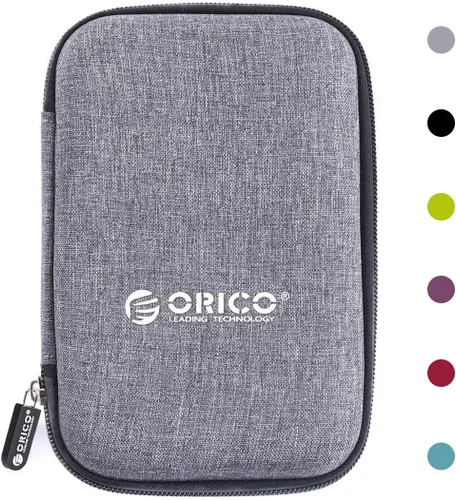 Vista 9 de ORICO Estuche para disco duro de 2.5 pulgadas, bolsa de transporte de almacenamiento de unidad externa, impermeable, a prueba de golpes