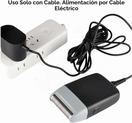 Vista 4 de Afeitadora eléctrica con cable, afeitadora profesional de afeitado cerrado, afeitadoras de cabeza calva para hombres, cortadora