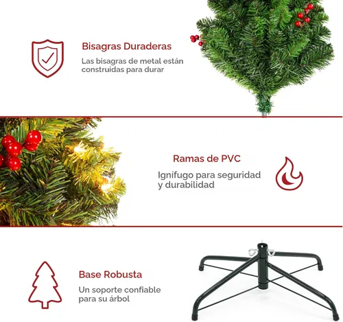 Vista 6 de Best Choice Products - Arbol de navidad delgado iluminado