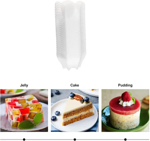 Vista 8 de BESTonZON Tazas de postre transparentes de 90 mltransparentes, 24 unidades, vasos pequeños de postre en forma de flor, tazones de mousse de helado