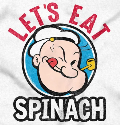 Vista 2 de Brisco Brands Popeye Let's Eat Spinach Cool Retro Toddler Boy Girl T Shirt