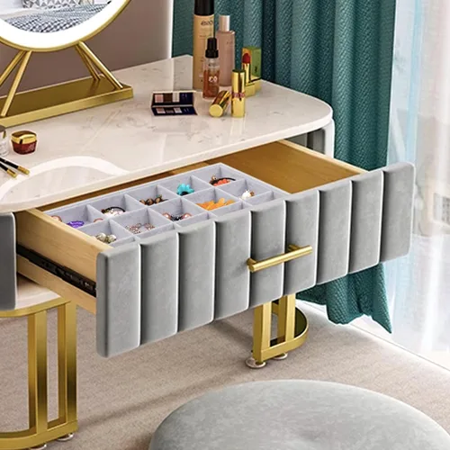 Vista 4 de Rocutus Bandejas de joyería, paquete de 3 bandejas apilables de terciopelo organizador de joyas, bandeja organizadora de anillos divididos