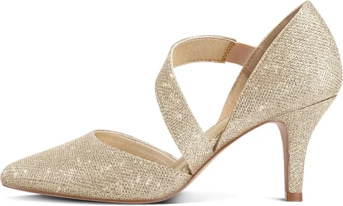 Vista 2 de mysoft Zapatos de tacón de aguja bajo con punta puntiaguda para mujer
