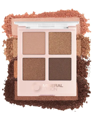 Vista 13 de Mineral Fusion Paleta de sombras de ojos Maquillaje vegano con acabados mate, satinado y brillante Fórmula natural y ligera (Coffee Break)