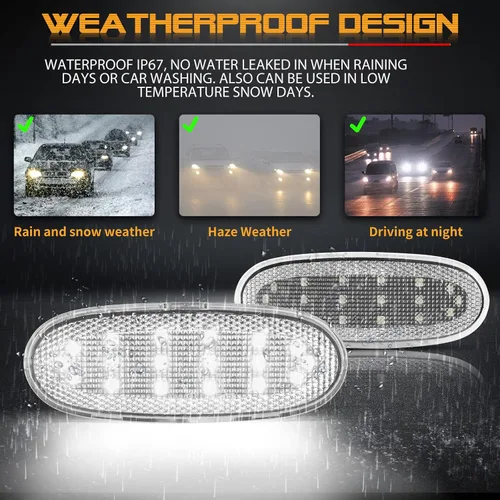Vista 5 de Gempro Reflectores de panel de puerta LED para Dodge Ram 1500 2500 3500 Durango 2003-2009, Chrysler Aspen 2007-2009 Lámparas de puerta de cortesía