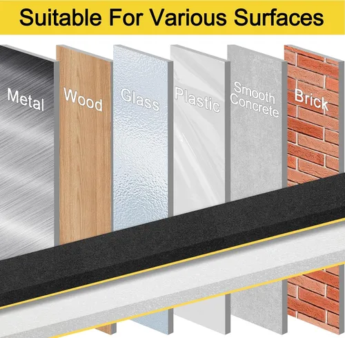 Vista 5 de Cinta aislante de espuma Egofix, burletes para puertas y ventanas, cinta adhesiva de espuma negra resistente al clima para puerta corrediza, marco