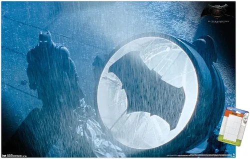 Vista 12 de Trends International Película DC Comics – Batman v Superman – Póster de pared de señal, 14.725 x 22.375 pulgadas, versión enmarcada de madera