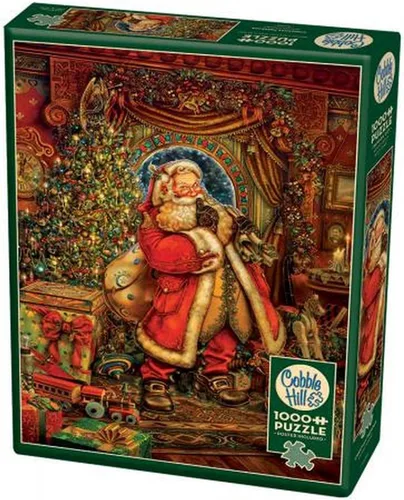 Vista 2 de Cobblehill Puzzles 1000 piezas Presencia de Navidad