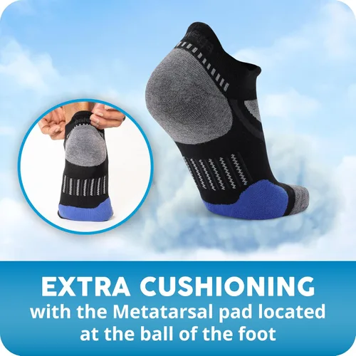 Vista 6 de Balega Ultraglide Cushioning Performance No Show Athletic Running Socks for Men and Women (1 Pair)