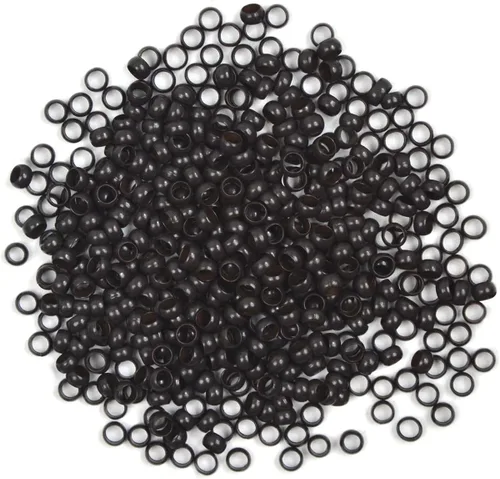 Vista 7 de Extensiones de cabello con microeslabones de 0.118 pulgadas, cuentas de micro anillos de cobre, nano cuentas para extensiones de cabello