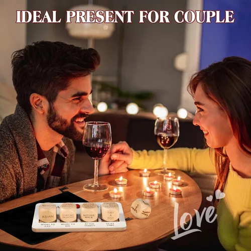 Vista 6 de Regalos para parejas para aniversario, regalos de cumpleaños para marido, esposa, juegos traviesos para citas, dados de decisión para novio, novia