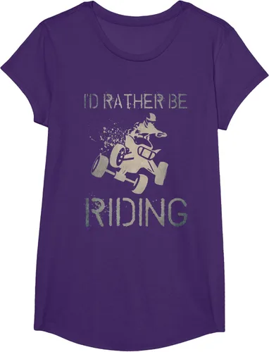 Vista 17 de Camiseta gráfica I'd Rather Be Riding ATV Quad Racing Rider de 4 ruedas, Negro
