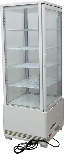 Vista 6 de INTSUPERMAI Vitrina refrigerada de vidrio comercial de la torta con iluminación LED interior de la torta de la bebida del refrigerador escaparate