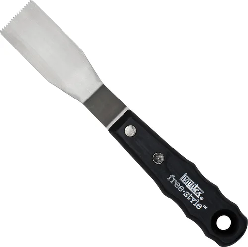 Vista 24 de Liquitex Cuchillo de pintura pequeño profesional Freestyle, n.º 1, plata/negro