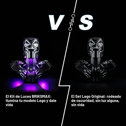 Vista 6 de BRIKSMAX Kit de iluminación LED para LEGO-76215 Black Panther, compatible con el modelo de bloques de construcción de Lego Marvel, no incluye juego